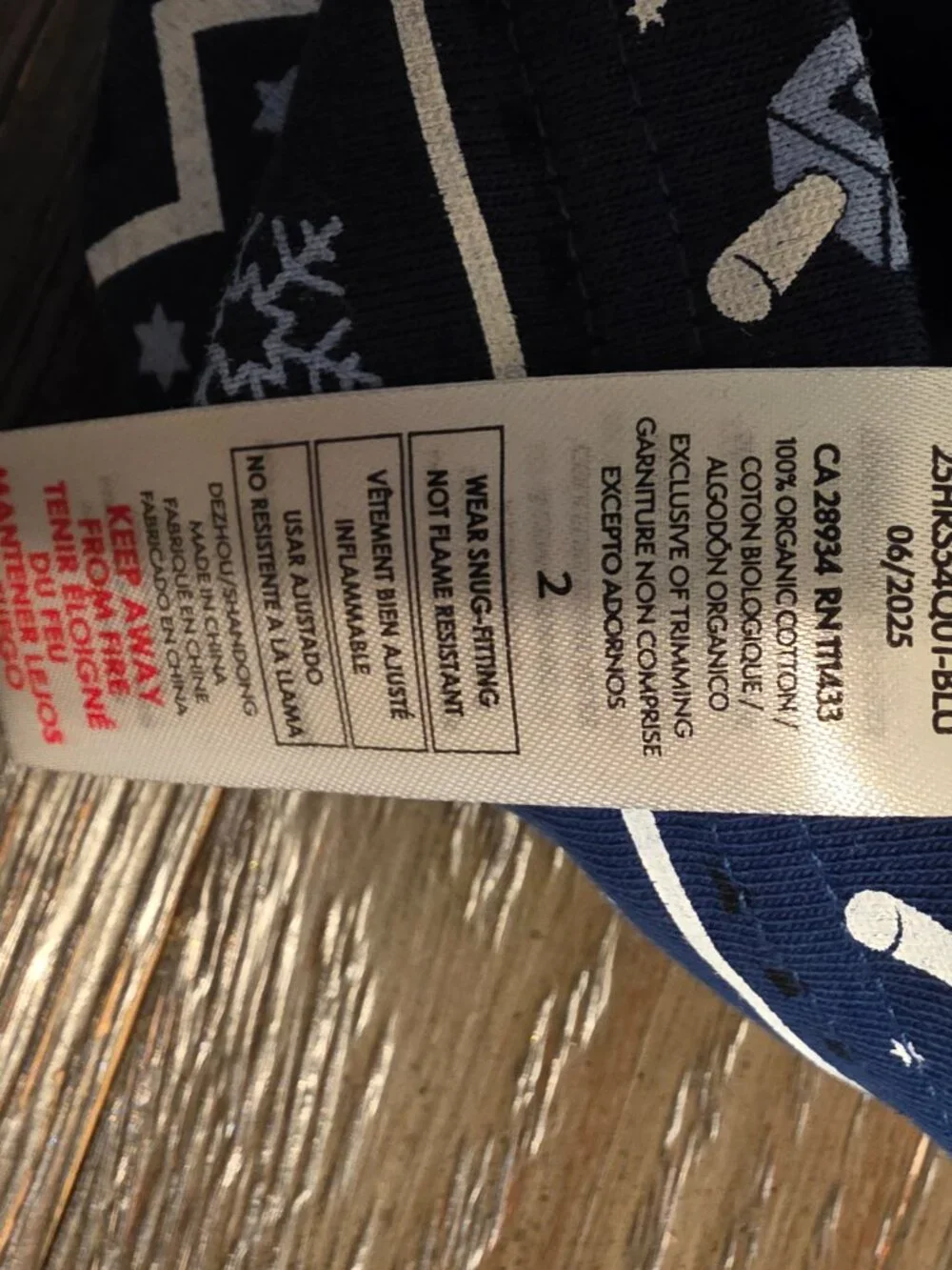Petit Lem Hanukkah Fair Isle Organic Cotton Pajamas NWT 2T Blue Holiday